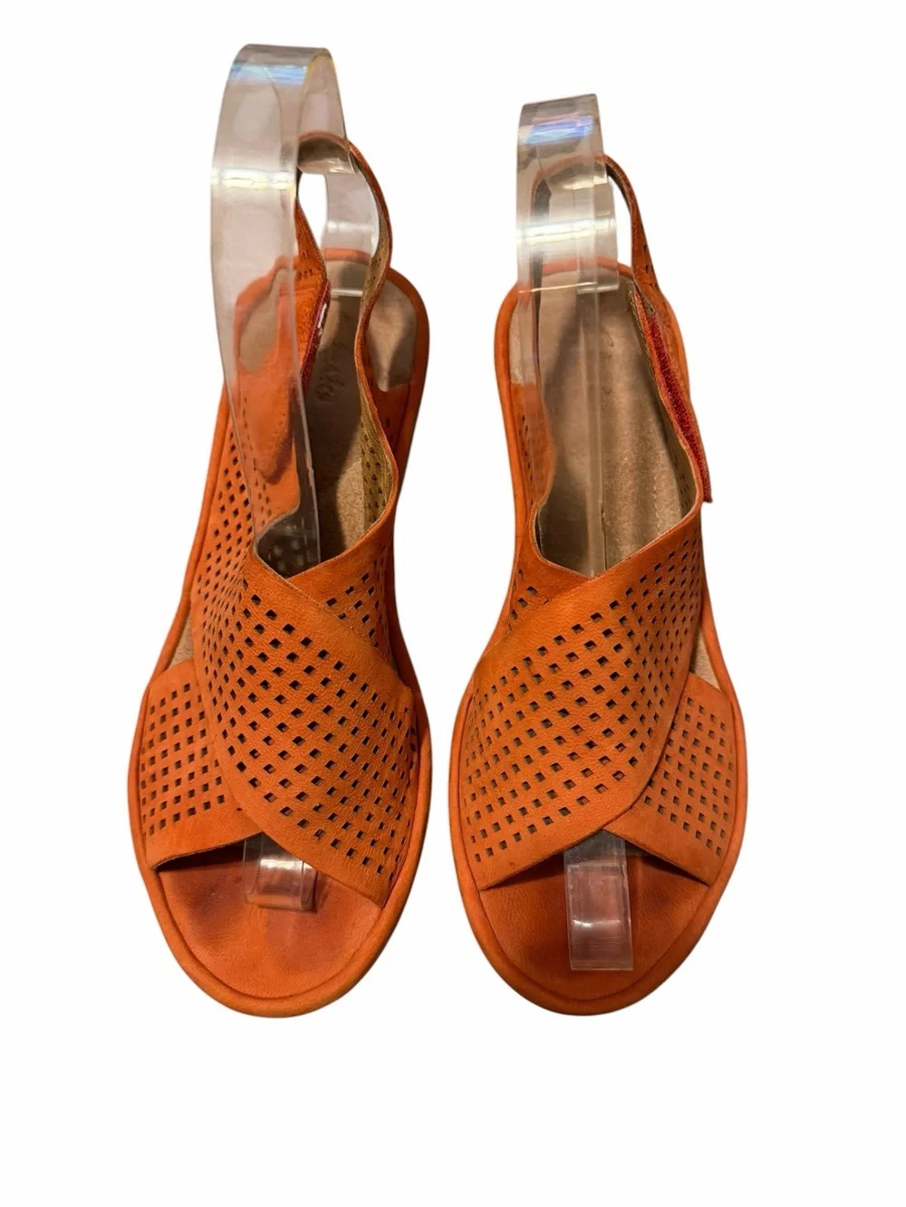Clarks Coral Perforated Slingback Wedge Sandals